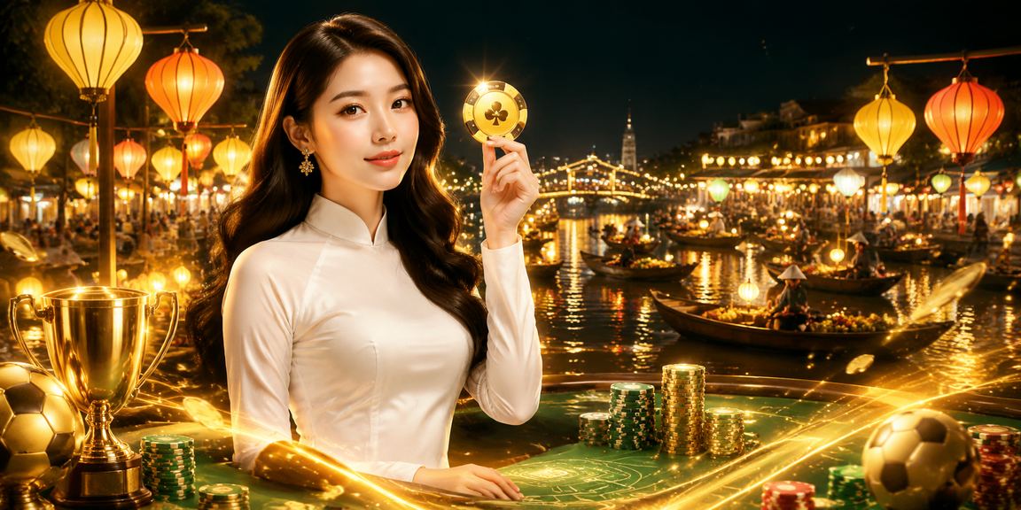 Không khí đặt cược casino và nhận thưởng tại Hội An với trang phục áo dài truyền thống